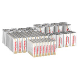 Tenergy Combo 120 Pack Alkaline Batteries, 48 Pack AA (90731)