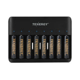 Tenergy TN477U 8-Bay Fast Charger with 8 Pack AA Premium Pro (90735)