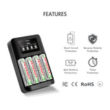 Tenergy TN474U Battery Charger with Centura AA Rechargeable (90739)