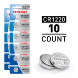 Tenergy CR1220 3V Lithium Button Cells, 10pcs (2 x Cards) (90742)