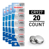 Tenergy CR927 3V Lithium Button Cells, 20pcs (4 x Cards) (90748)