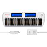 Tenergy 16 Pack Premium Pro AA Rechargeable Batteries and (90751)