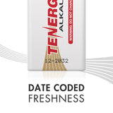 Tenergy 6 Pack of 9V Size (6LR61) Alkaline Batteries (90757)