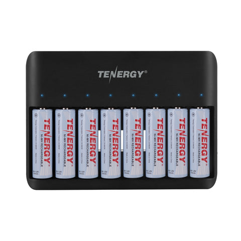 Combo: Tenergy TN477U 8-Bay AA/AAA NiMH Rechargeable Battery (90768)