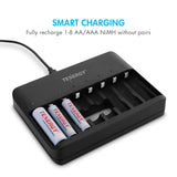 Combo: Tenergy TN477U 8-Bay AA/AAA NiMH Rechargeable Battery (90768)