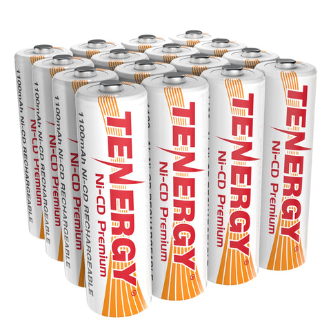 Tenergy Premium NiCd AA 1100mAh Rechargeable Batteries for (90769)