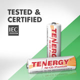 Tenergy Premium NiCd AA 1100mAh Rechargeable Batteries for (90770)