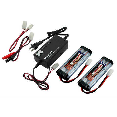 Combo: Tenergy NiMH 7.2V 3800mAh Battery Pack, 2-pack + (91014)