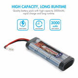 Tenergy 2 Pack 7.2V 3000mAh Flat NiMH Battery Packs w/ Tamiya (91096)