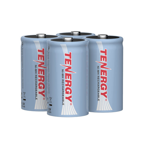 Tenergy D 10,000mAh NiMH Rechargeable Battery 4pcs (91119)