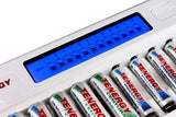Combo: TN160 12-Bay AA/AAA NiMH/NiCd LCD Charger + 24 AA (91150)