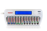 Combo: TN160 12-Bay AA/AAA NiMH/NiCd LCD Charger + 24 AAA (91151)