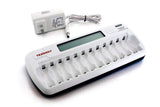 Combo: TN160 12-Bay AA/AAA NiMH/NiCd LCD Charger + 24 AAA (91151)