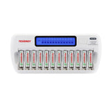 Combo: TN160 12-Bay AA/AAA NiMH/NiCd LCD Charger + 12 Pack (91154)