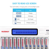 Combo: TN160 12-Bay AA/AAA NiMH/NiCd LCD Charger + 12 Pack (91154)