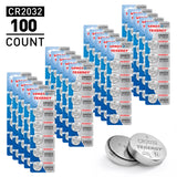 Tenergy CR2032 3V Lithium Button Cells, 100pcs (20 x Cards) (91182)