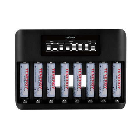 Combo: Tenergy TN480U 8-Bay NiMH Battery LCD Display Fast (91230)