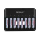 Combo: Tenergy TN477U 8-Bay NiMH Battery Fast Charger + 8pcs (91231)