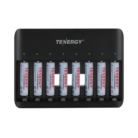 Combo: Tenergy TN477U 8-Bay NiMH Battery Fast Charger + 8pcs (91231)