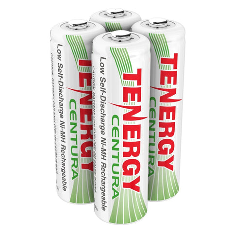 Tenergy 4 Count Centura NiMH AA 1.2V 2000mAh Rechargeable (91269)