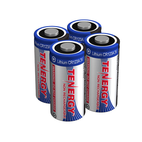 4-pack, Tenergy CR123A Lithium Battery with PTC Protection (95055)
