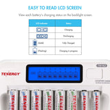 Combo: TN162 8-Bay Smart AA/AAA NiMH/NiCd Charger + 16 AA (96042)