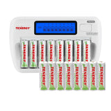 Combo: TN162 8-Bay Smart AA/AAA NiMH/NiCd Charger + 16 Pack (96045)