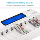 Combo: TN162 8-Bay Smart AA/AAA NiMH/NiCd Charger + 16 Pack (96046)