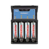 Combo: Tenergy T4s Intelligent 4-Bay Universal Charger + 4 x (96081)