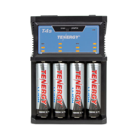Combo: Tenergy T4s Intelligent 4-Bay Universal Charger + 4 x (96081)