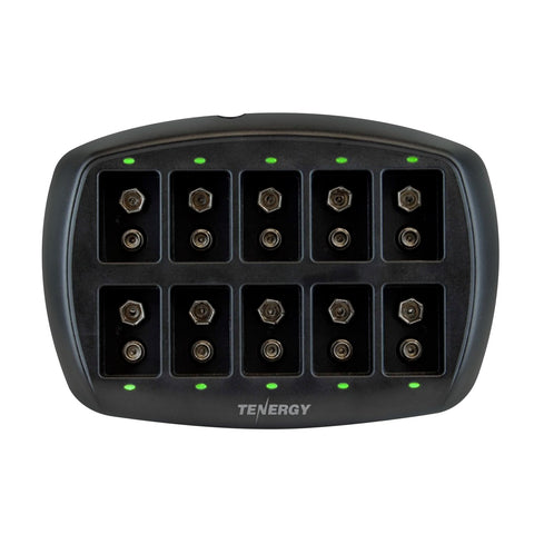 Tenergy TN295 10-Bay 9V Li-ion Battery Charger (96091)