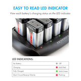 Tenergy TN295 10-Bay 9V Li-ion Battery Charger (96091)