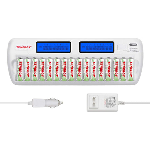 Tenergy TN438 16-Bay AA/AAA NiMH/NiCd LCD Smart Battery (96092)