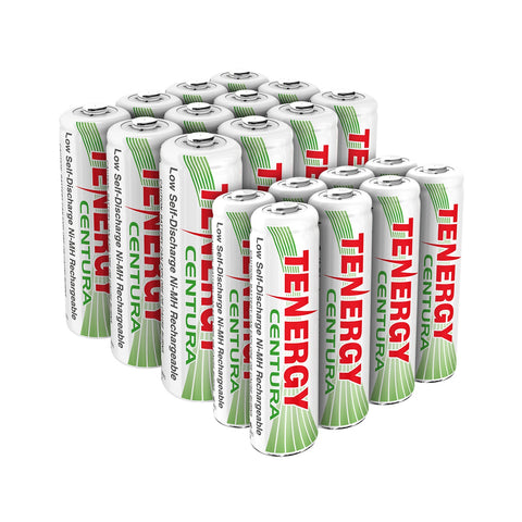 Combo: 20pcs Tenergy Centura NiMH 1.2V Rechargeable Batteries (96107)