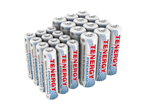 Tenergy Combo 24pcs Premium NiMH Rechargeable Batteries (96108)