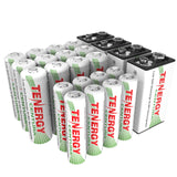 Combo: 24pcs Tenergy Centura NiMH 1.2V Rechargeable Batteries (96109)