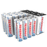 Combo: 24pcs Tenergy Premium NiMH Rechargeable Batteries, (12 (96111)
