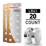 Tenergy LR41 / AG3 1.5V Alkaline Button Cells, 20pcs (2 x (96130)