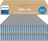 Philips Ultra AA Alkaline Batteries - Button Top - 1000 Pieces