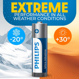Philips Ultra AA Alkaline Batteries - Button Top - 1000 Pieces