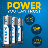 Philips Ultra AA Alkaline Batteries - Button Top - 1000 Pieces