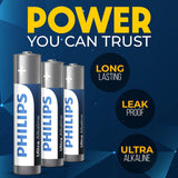 Philips Ultra AAA Alkaline Batteries - Button Top - 1000 Pieces