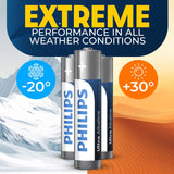 Philips Ultra AAA Alkaline Batteries - Button Top - 1000 Pieces