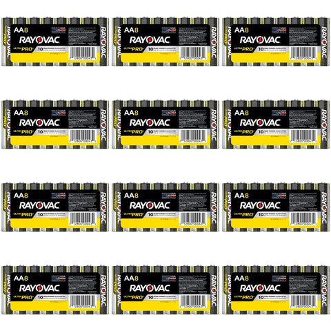 Rayovac ALAA-8 Alkaline Batteries 8 Pack (96 AA Case)