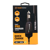 Tough Tested 2-in-1 Quick Charge Pro Car Charger – USB-C/Micro, product view 2