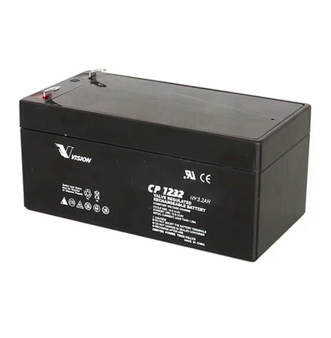 Vision CP1232 Battery - 12V 3.2Ah Sealed AGM