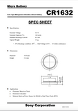 Murata CR1632 Battery (100 Pieces)