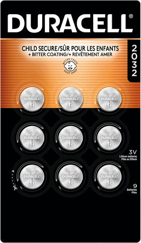 Duracell CR2032 Battery - 3 Volt Lithium 9 Pack