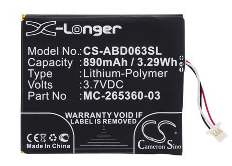 Amazon SY69JL Battery 3.7V 890mAh Li-Polymer - Compatible Replacement