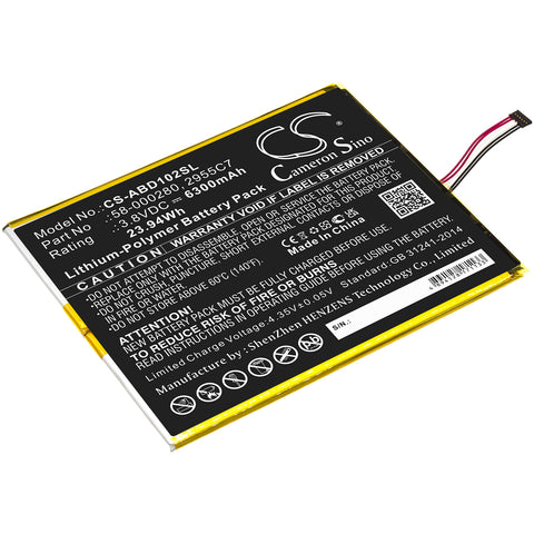 Amazon M2V3R5 Battery 3.8V 6300mAh Li-Polymer - Compatible Replacement